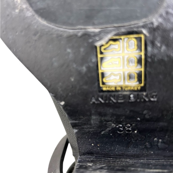 Anine Bing Black Leather Ankle Boots (turkey SZ 38) - Picture 4 of 6